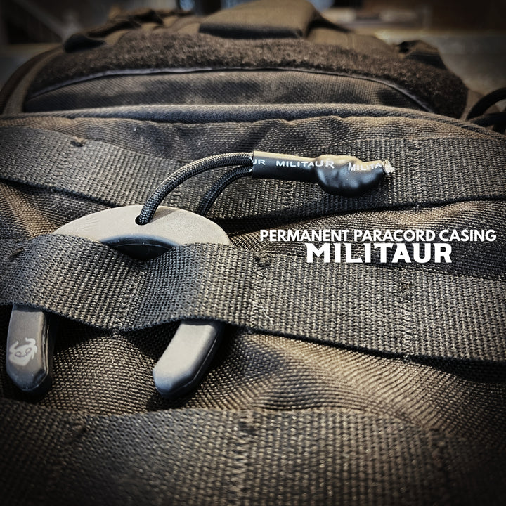 militaur door stop with black heat shrink tube