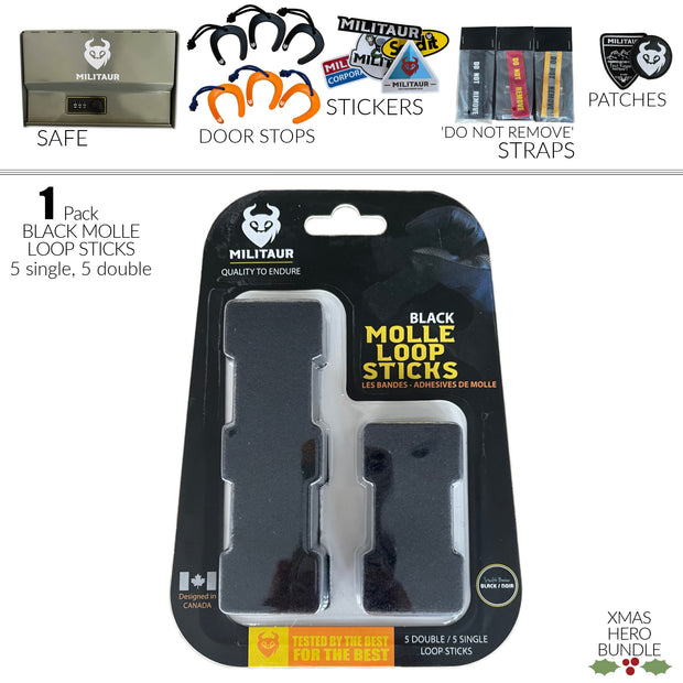 police xmas hero bundle molle loop sticks from militaur