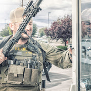 sheriff using a militaur first responder door stop