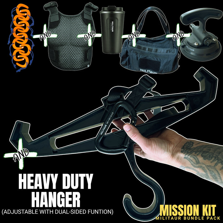 Mission Kit: Door Stops + Hanger + Suction Handle + Grab Bag + Ventilation Vest + FREE MILITAUR Coffee Tumbler