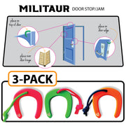 how to use Militaur neon door stoppers on a door
