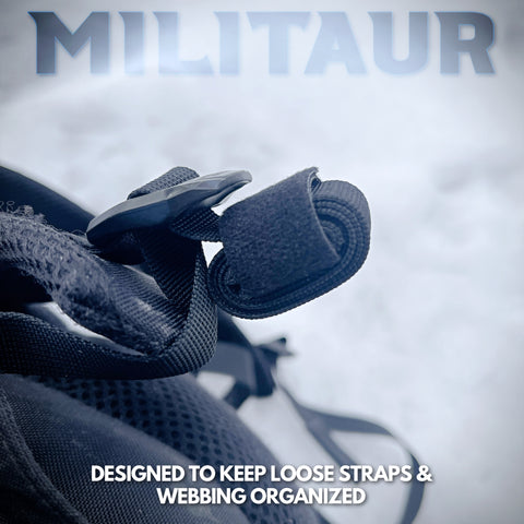 Militaur strap keepers keep loose ruck straps organized and clean